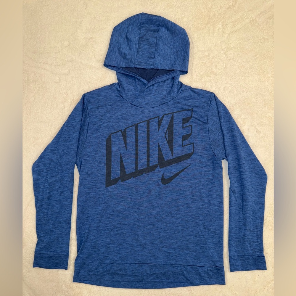 Nike dryfit youth performance shirt w/hood, L